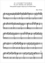 Téléchargez l'arrangement pour piano de la partition de A la nanita nana en PDF